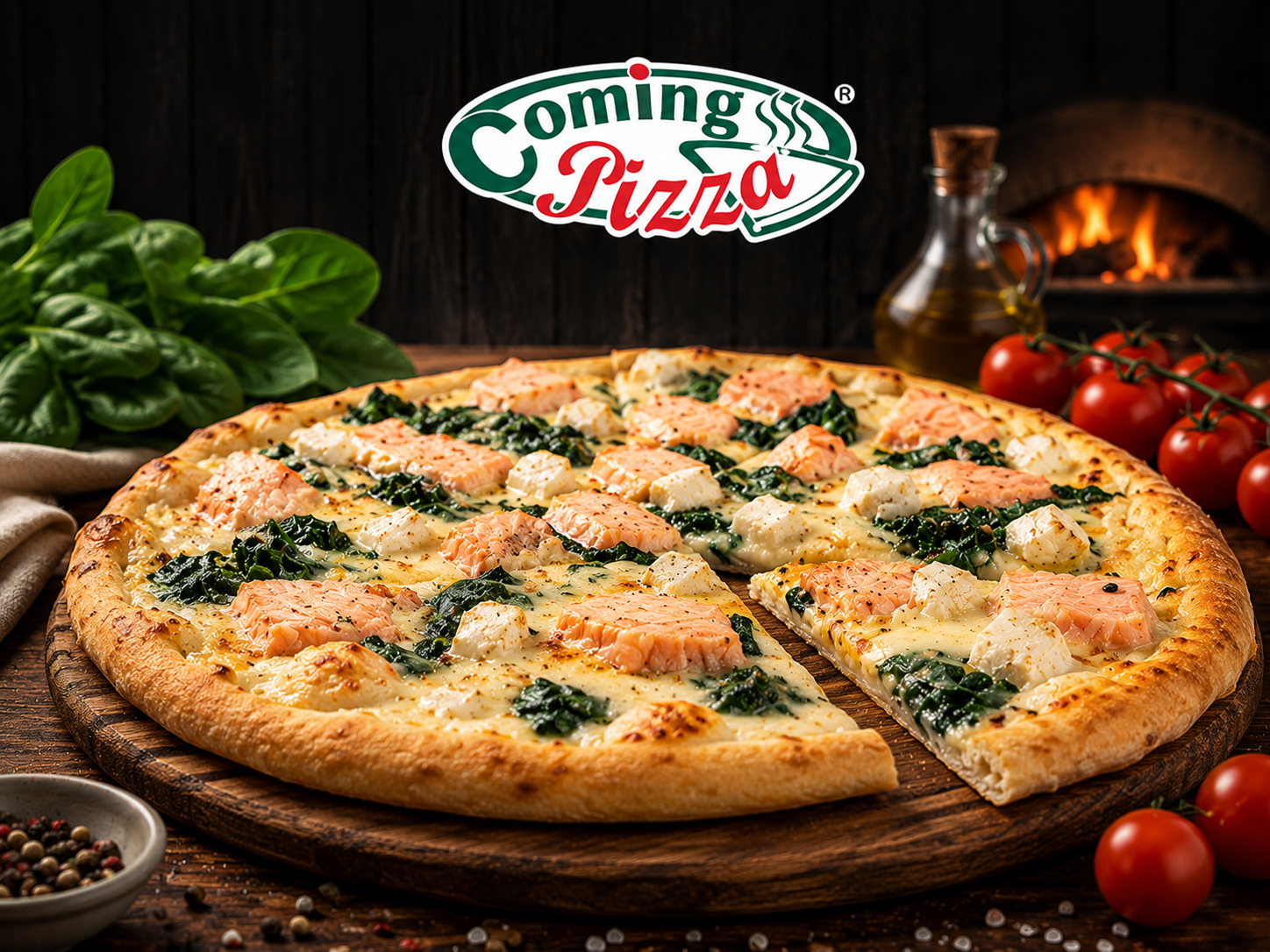 Coming Pizza Blankenburg Lachs Gourmet Pizza